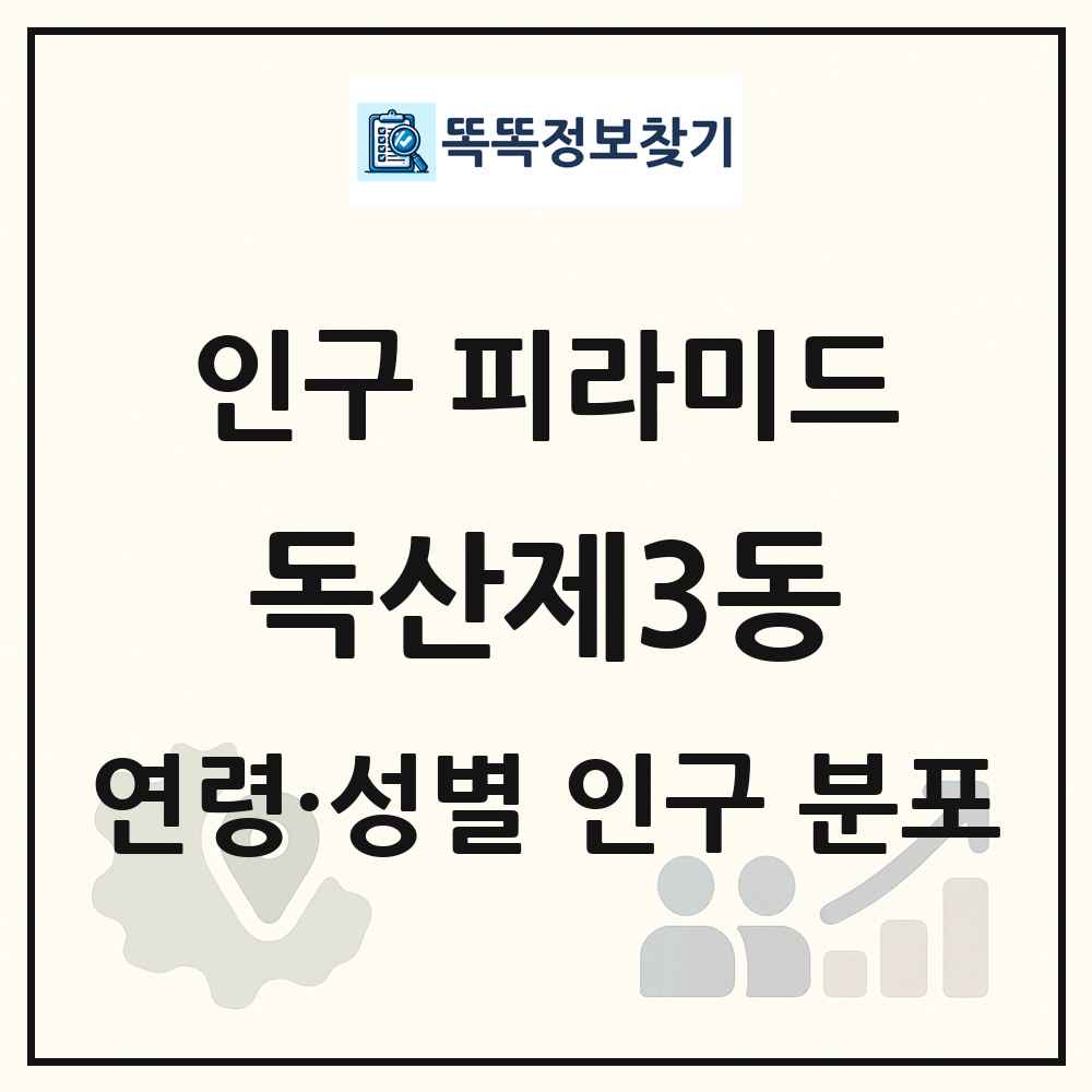 독산제3동 인구 피라미드 링크 그림